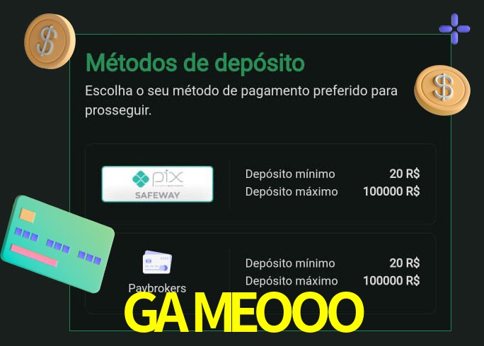 O cassino GAMEOOObet oferece uma grande variedade de métodos de pagamento